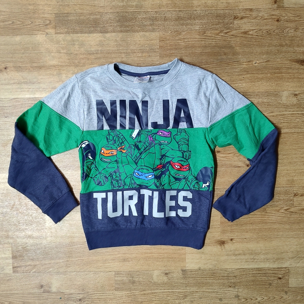 Nickelodeon Ninja Turtles Sweatshirt - Gray, Green, and Blue